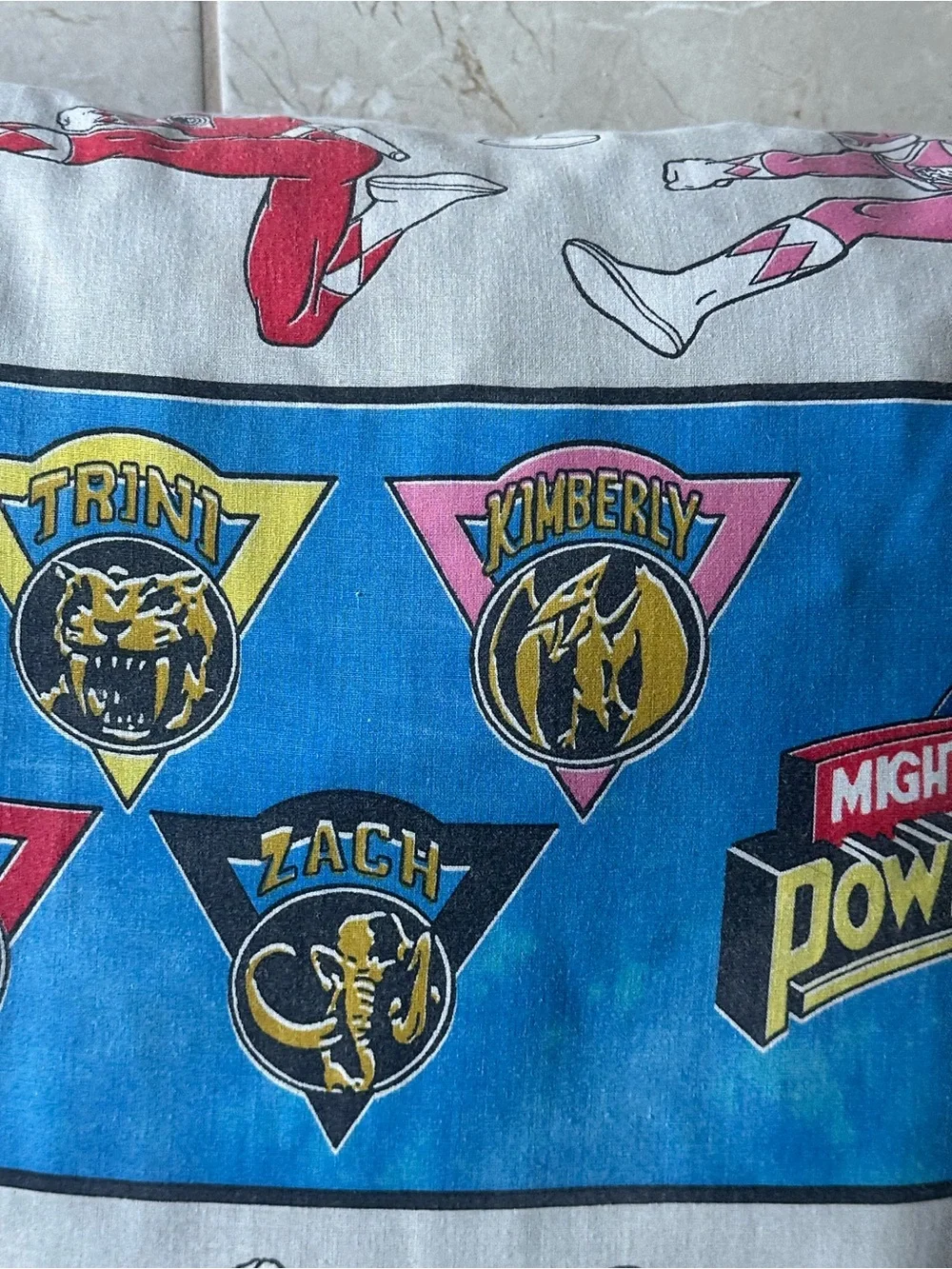 1994 Power Rangers Vintage Pillow 20x22